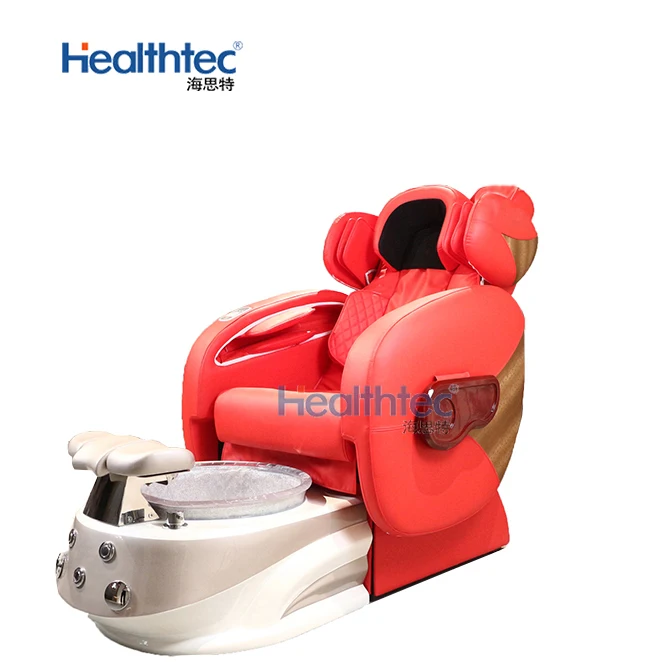Luxury Red Electric Massage Manicure Chair Foot Spa Massage Pedicure Chair With Drainage Pump