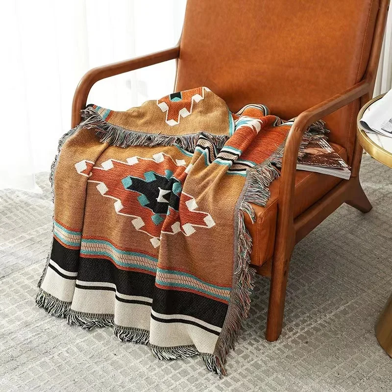 High Quality Outdoor Camping Bohemia Throw Blanket Trippy Tapestry Custom