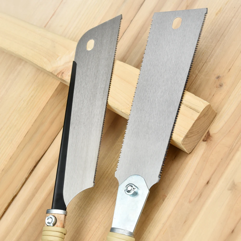Woodworking Japanese Pull Saw Double Edge Sided Hand Saw SK5 Flexible Blade Flush Cut Wood Saw