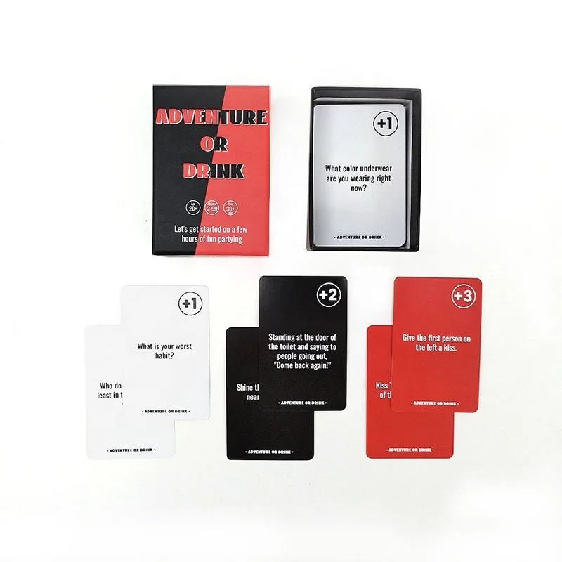 Wholesale Custom Printed Adult Card Game Family Friendly Party Drinking Board Paper Poker Card Sets