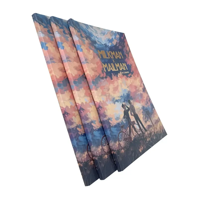 Custom Wholesale Oem high quality  film lamination rose gold logo paperback adult  comic book printing