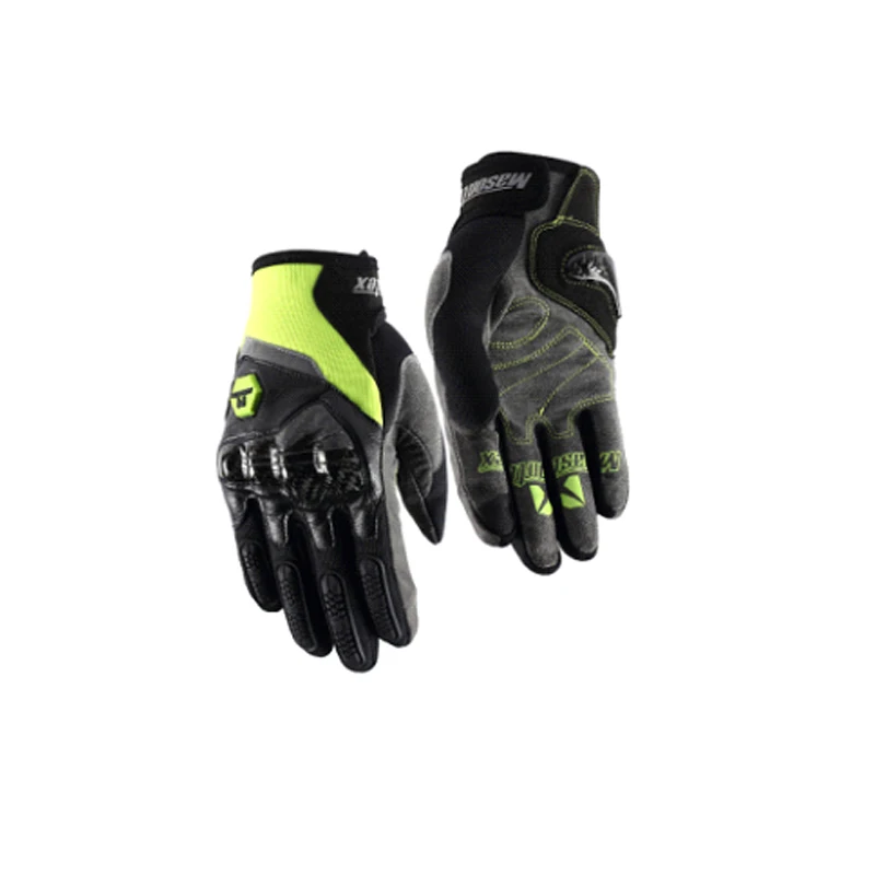 New Style Motorcycle Leather Carbon Fiber Gloves Windproof And Breathable Touch Screen Non-slip Racing Gloves
