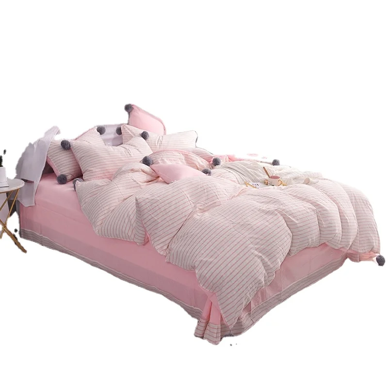 Real Wholesale 100% Cotton Bedding_Set_Bed_Sheets King Size For The Livingroom