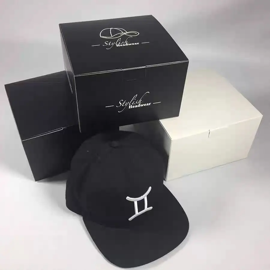 custom folding box for caps cardboard baseball cap box packaging cowboy hat shipping boxes