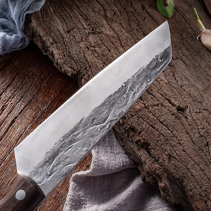 Handmade Forged 7 Inch Kiritsuke Kitchen Chef Knife 5CR15MOV Stainless Steel Blade