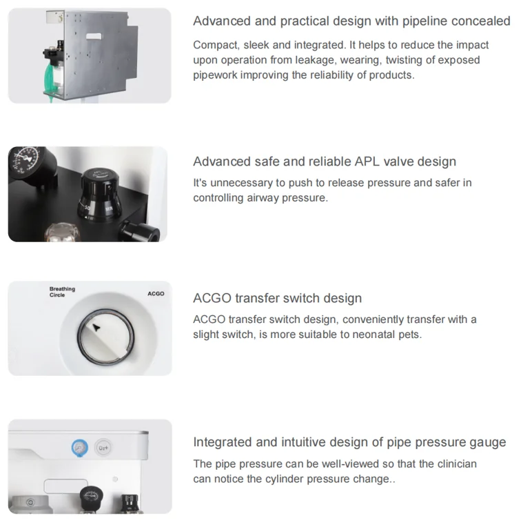 Gavet-200 MRI compatible anesthesia machine multiple exhaust gas removal system CT anesthesia machine MRI room