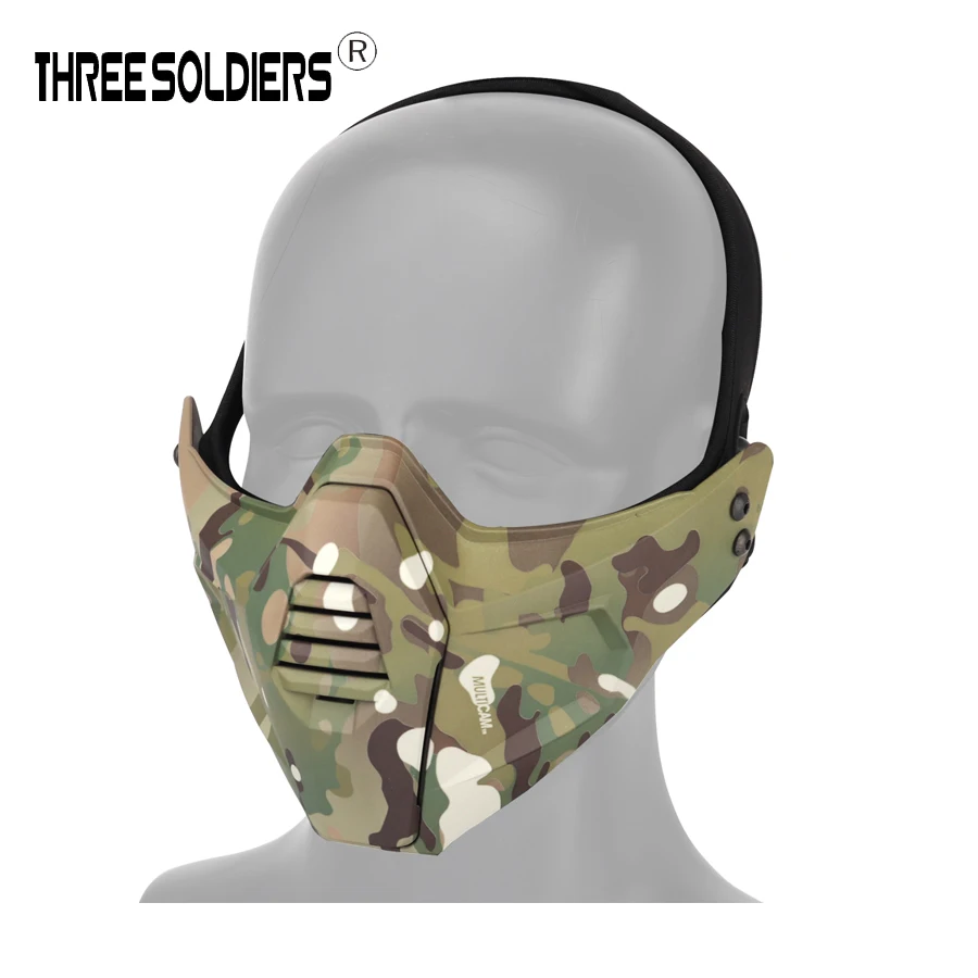 Tactical Half Face Mask For OC Style Helmet Rail Airsoft Mask