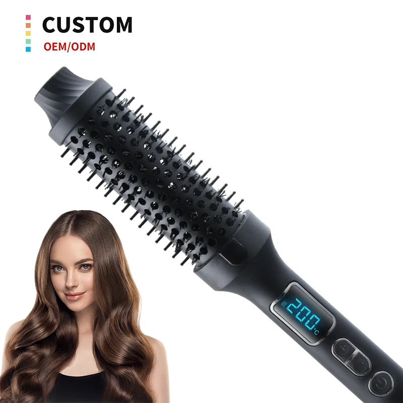 Hair Thermal Brush 38mm Thermal Round Five Gear Temperature Adjustment Hair Brush  Heating Thermal Brush