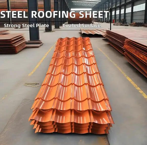 roofing iron High Quality Color Galvanized Zinc Coated Corrugated Metal Steel Roof Sheet Roofing Tile
