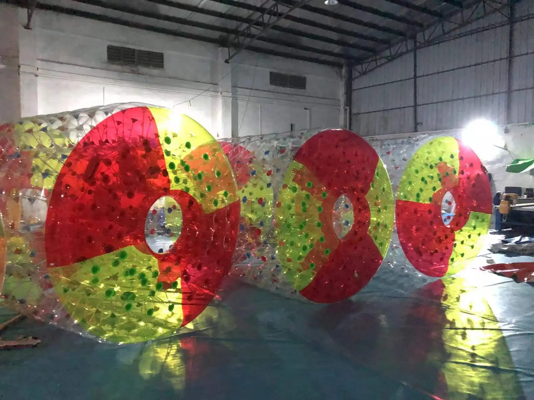 Hot Sell Wheel Custom Water Roller inflatable water ball game for adult