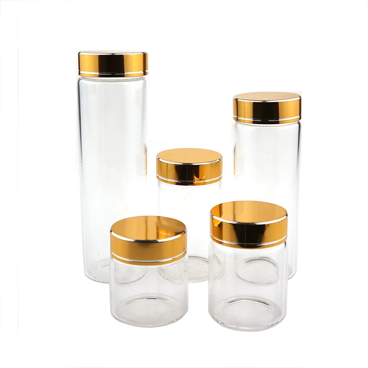 50ml 60ml 90ml 120ml 150ml 200ml 240ml Test Tube GlassTest Tube with Aluminum Screw Cap