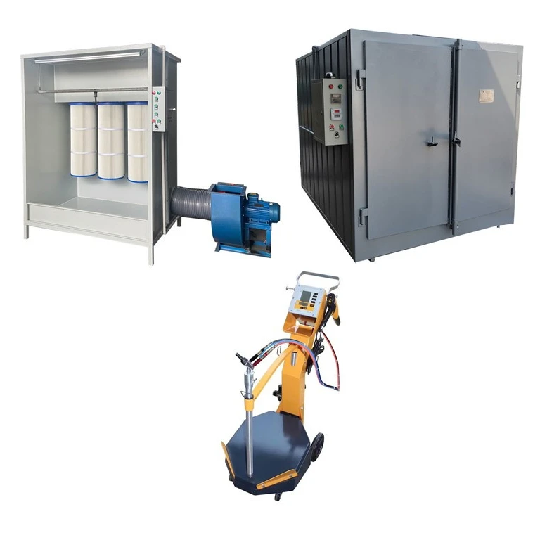 Batch Electrostatic Powder Coating System Powder Painting Equipment Powder Coating Machine Spray Booth Curing Oven Package