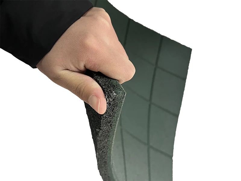 Elastic Weight Lifting Gym Rubber Flooring Tiles Gym Rubber Floor Mat With EPDM Granules