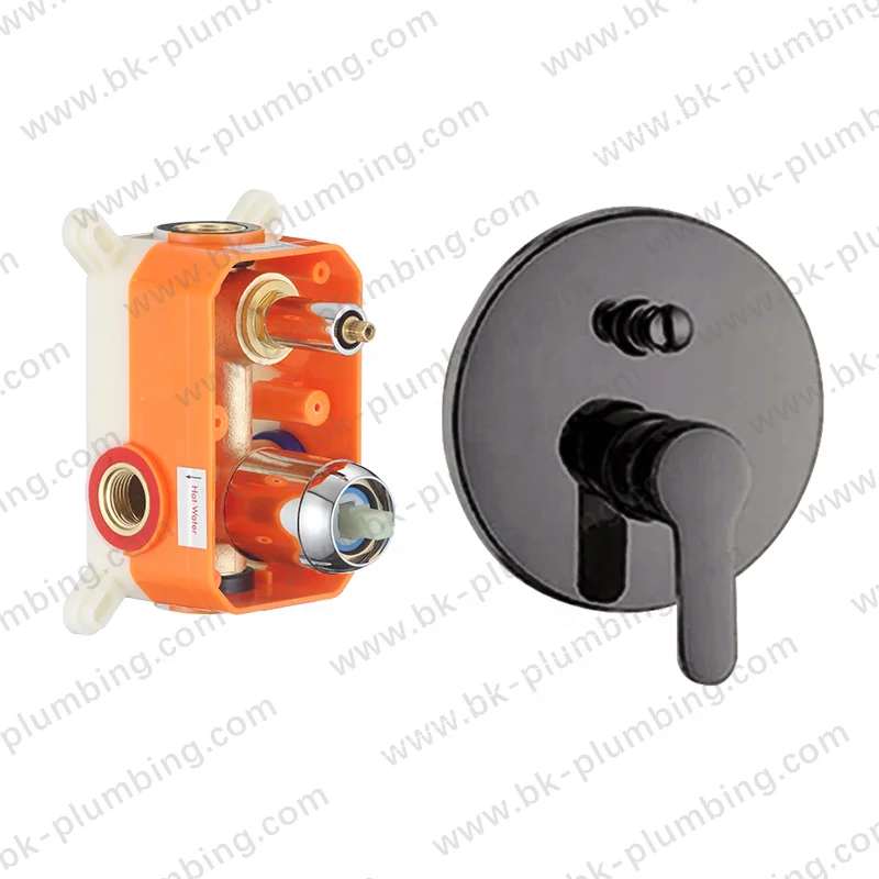 Brass Robinet Switch Wall Mounted Concealed Bathroom Mixers Knurled Faucet Bath Shower Mixer Valves With Diverter