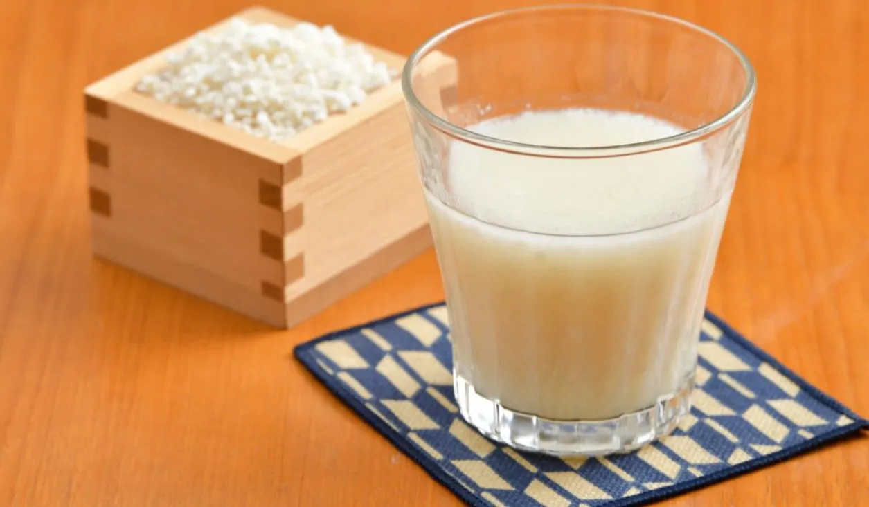 Traditional Japan rice plastic bottle beverage beach drinking