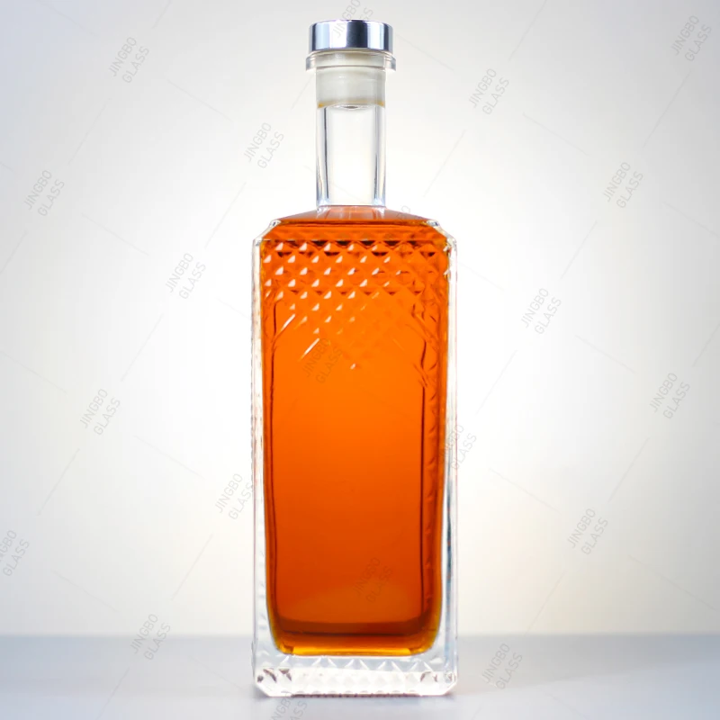 Manufacturer Particular Shape Grape Wine 700ml 750ml  Alcohol Wine Glass Bottles with Wooden Lids shrink wrap Covered print Logo