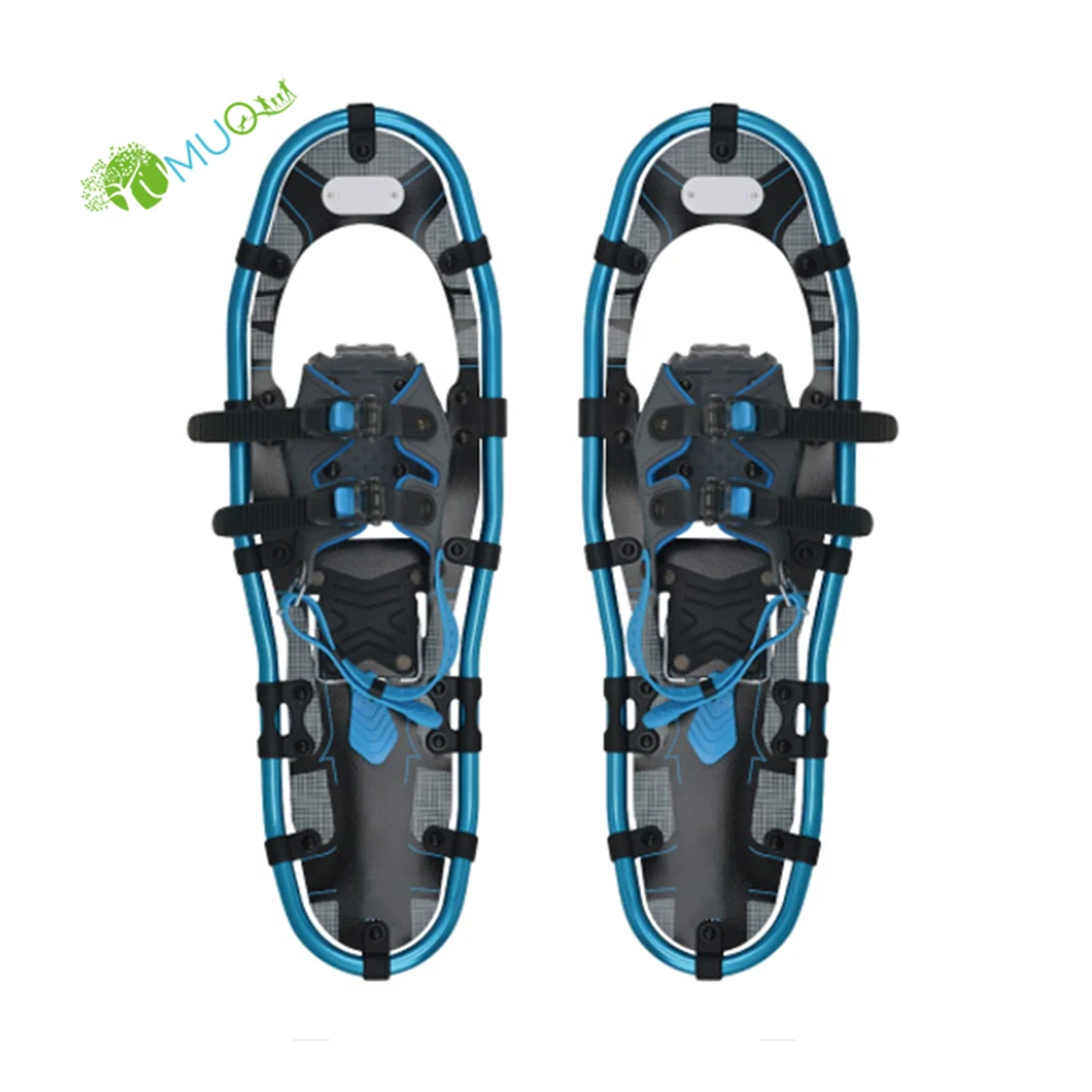 
YumuQ Aluminum Snowshoes All Terrain Snow Shoes with Adjustable Binding Multiple Sizes for Men Women and Kids Hiking 