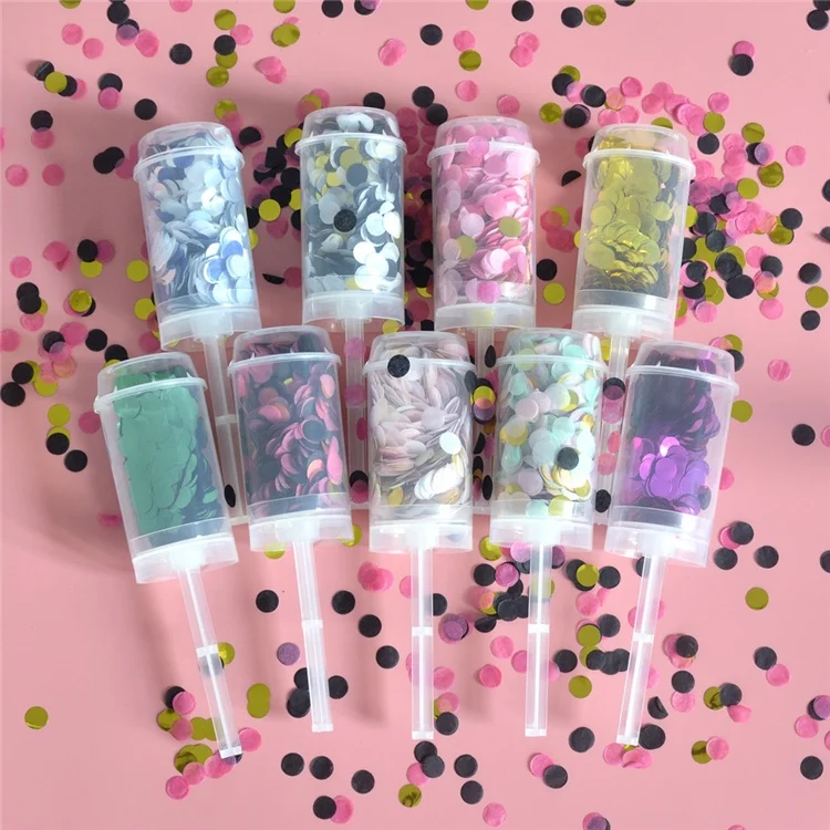 
Wholesale Push-Pop Mixed Confetti Wedding Birthday Decoration Confetti Poppers Biodegradable Supplies 