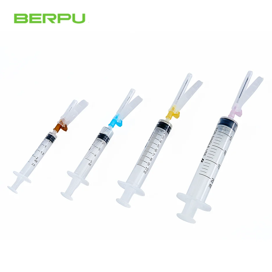 Wholesale Customized Sterile Hypodermic Luer Lock Syringe With Safety Needle