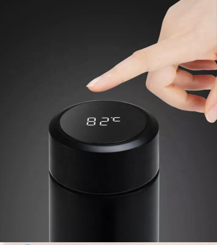 New design 500ml Smart LED Temperature Display Sports Insulated Thermal 304 Stainless Steel  Intelligent Vacuum Flask