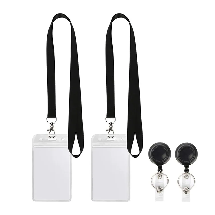 Best Selling Stretchable ID Card Neck Lanyard Card Holder And Lanyard With Id Card Badge Holder