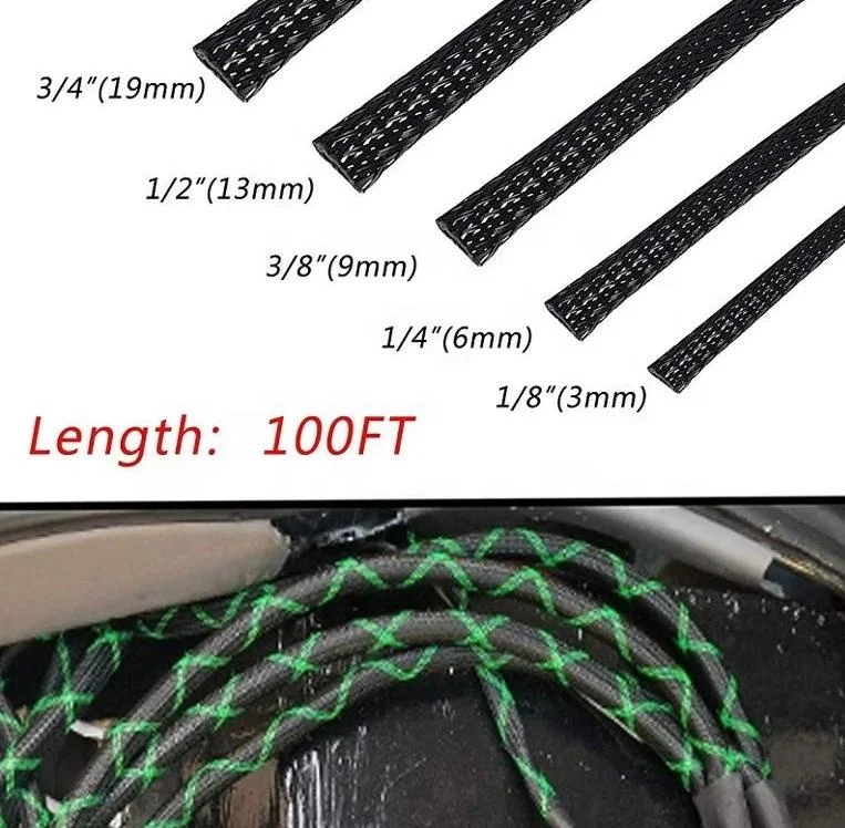 Factory Supplied Auto Wire Cable Lot Sleeving Sheathing Expandable Braided Sleeve Hot sale products