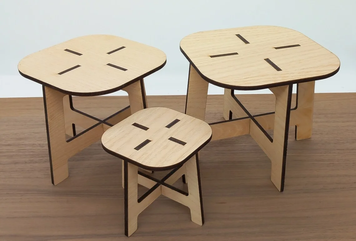 Chunlei OEM DIY assembled plant stand wooden mid century flower pot holder indoor home office decorations plants shelf