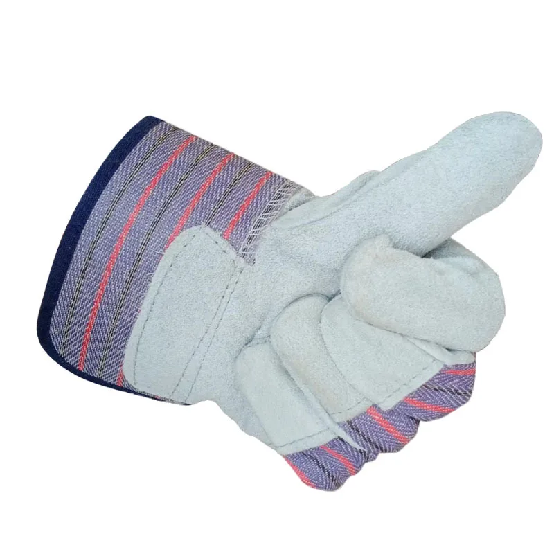 Short all-cowhide electric welding gloves Durable protective gloves for welding stab-proof handling