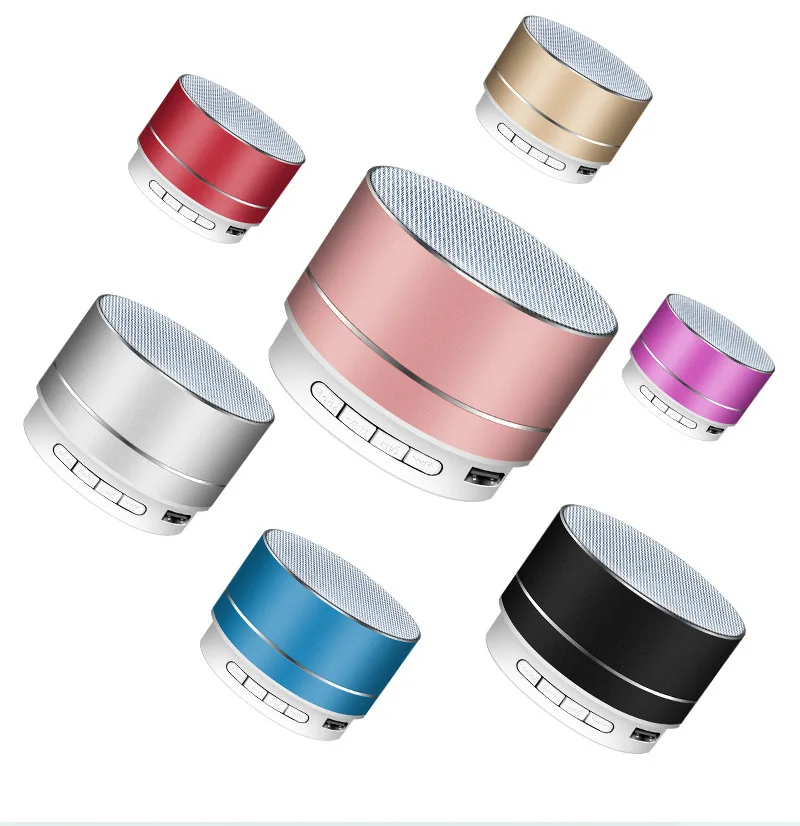 Metal HD Sound Bass Stereo Speaker A10 Portable Retro Speaker Wireless Support TF Card FM Radio AUX