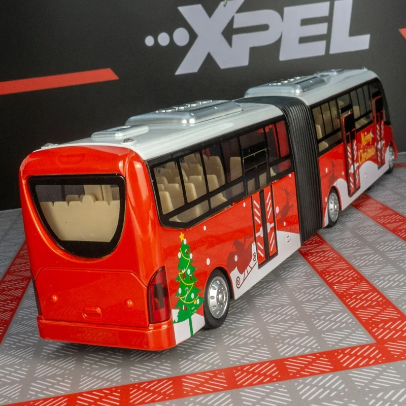 Children Diecast Metal Model Two-Day Bus CarToy Alloy Double Deck Return Force Bus Model Toy With Light and Sounds