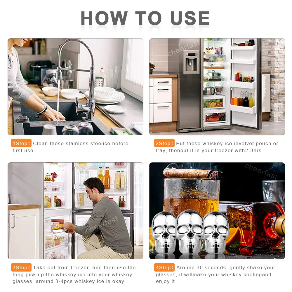 Best Item Chill Drinks Without Diluting Big Ice Cube Stainless Chilling Cubes Set Cooling Whiskey Chilling Stone Gift Set