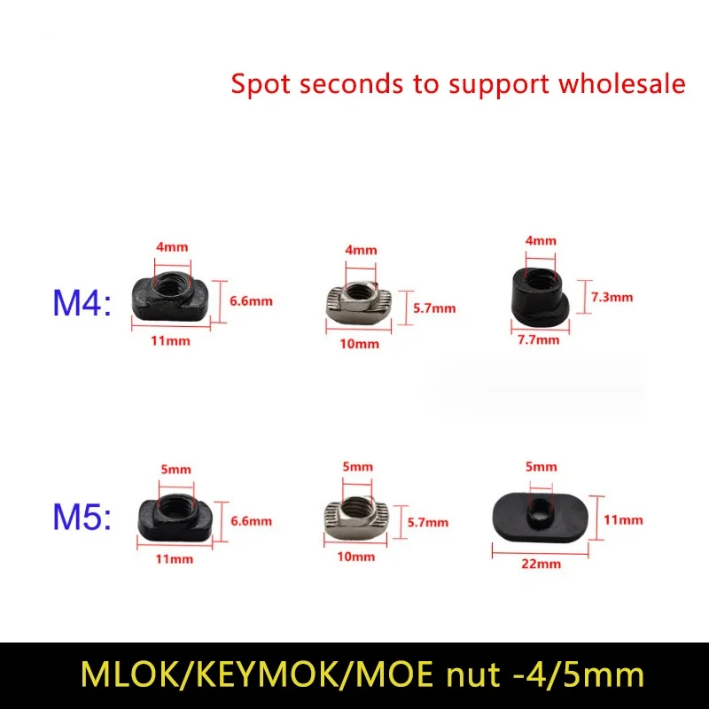 Набор орехов MLOK M4 M5 белые орехи K/M общие MOE