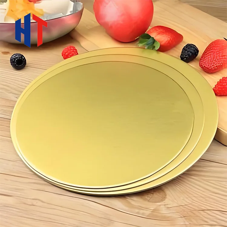 Wholesale Custom Printed White Gold Cake Boards Personalized Design Corrugated Paper Cake Bases