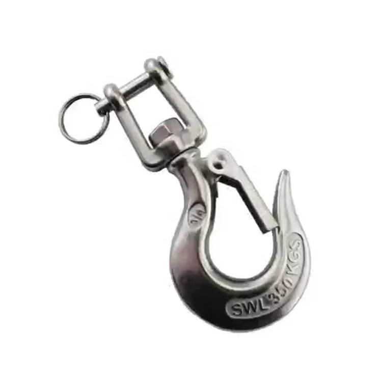 American Style Heavy Duty Crane Cargo Hook 304 316 Stainless Steel Plain Finish Mining Heavy Industry Crane Lifting Chain Hook