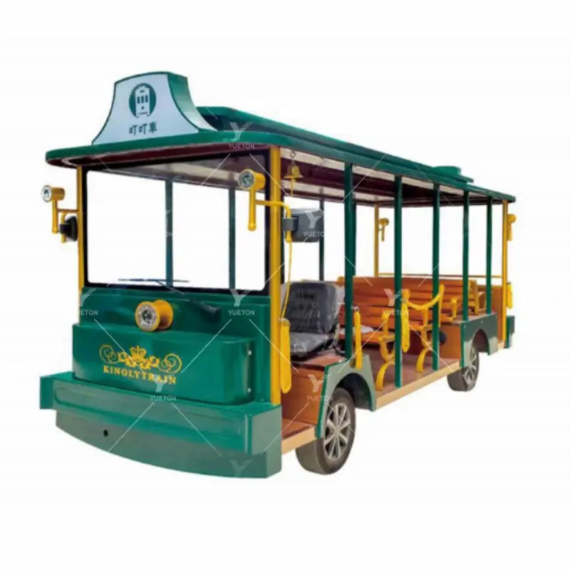 China Manufacturer Hong Kong High Efficiency Gasoline Engine 14 Seater Train Dingding City Sightseeing Car Shuttle Bus For Sale