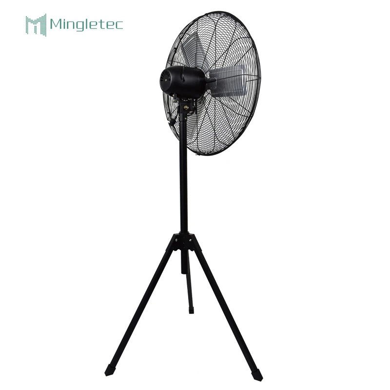 Manufacturer 26 inch 3 speeds control powerful wind oscillating metal tripod stand fan