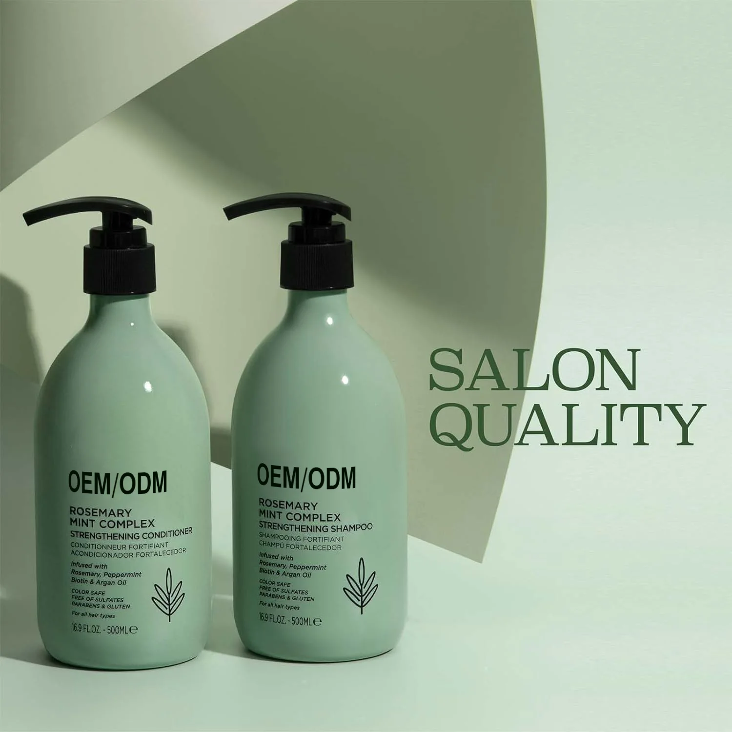OEM ODM organic hair growth coconut batana oil black castor oil rosemary hair shampoo and conditioner