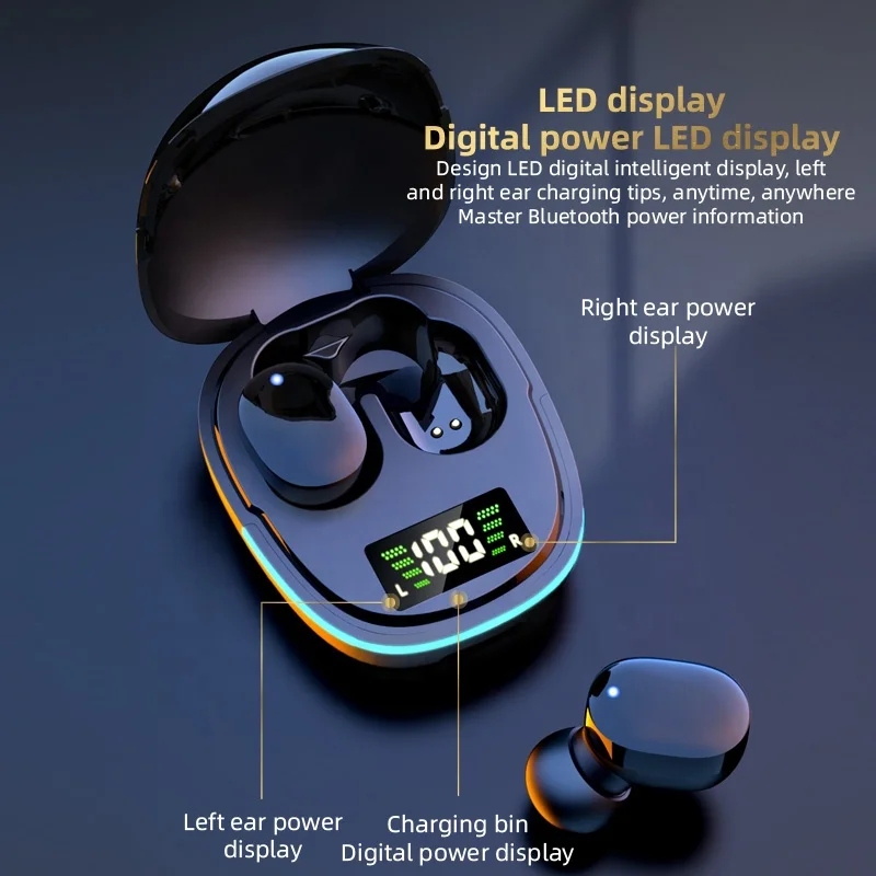 G9S Tws gaming headset low latency portable touch LED display noise canceling Stereo wireless headset in ear earbuds