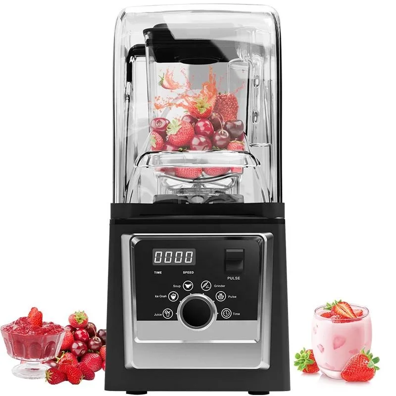 High Speed 2L Multi Functional Heavy Duty Smoothie Maker Fresh Fruit Juicer Soundproof Juice Blender for Commercial