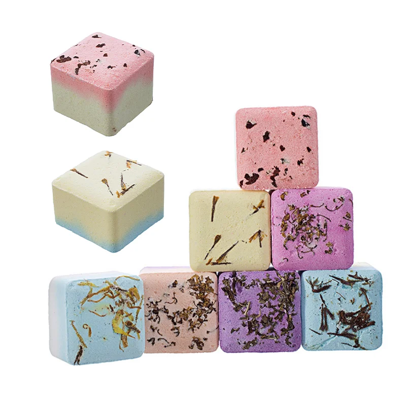 Natural Vegan Organic Essential Oil Aromatherapy bath bomb square