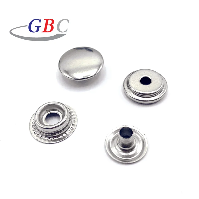 Nickel silver color 24L metal press snap button