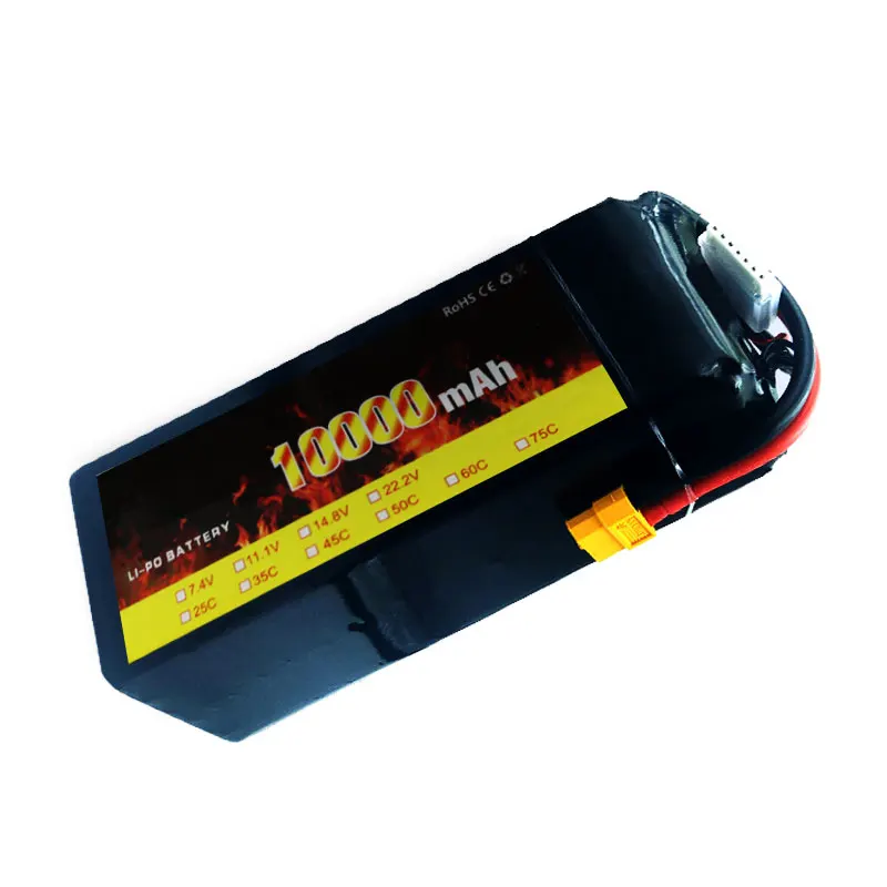 Aircraft Drone Batteries 6S 40C 10000mAh 22.2V Lipo Battery for Agricultural Drone Battery