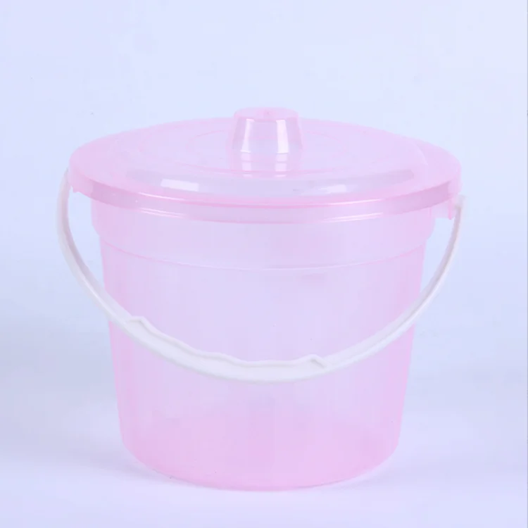 Factory wholesale 2L super hard plastic transparent art supplies draw print washing pen bucket with lid and handle