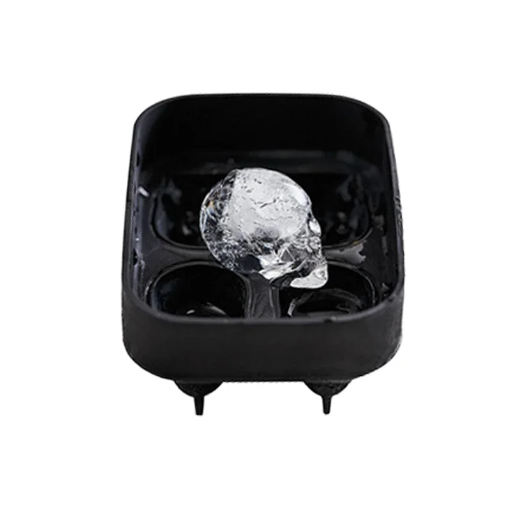 3D Skulls Ice Cube Mold Food Grade Tray Mold  Silicone Cube in Skulls Shapes for Whiskey Ice Mold