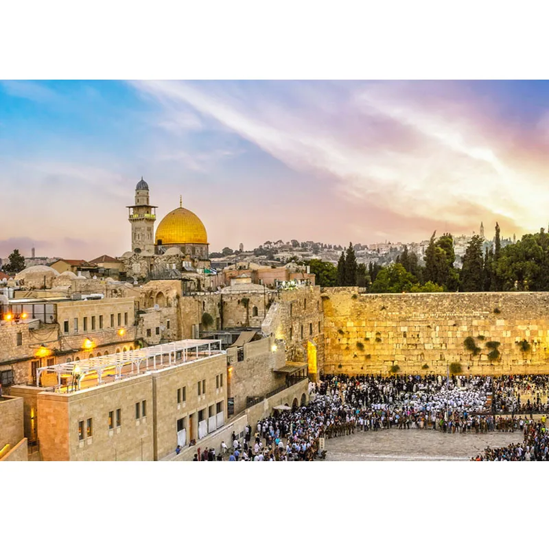 7x5ft Eid Mubarak Background Golden Sand Moon Islamic Hanging Lamps Ramadan Kareem Photo Studio Backdrop