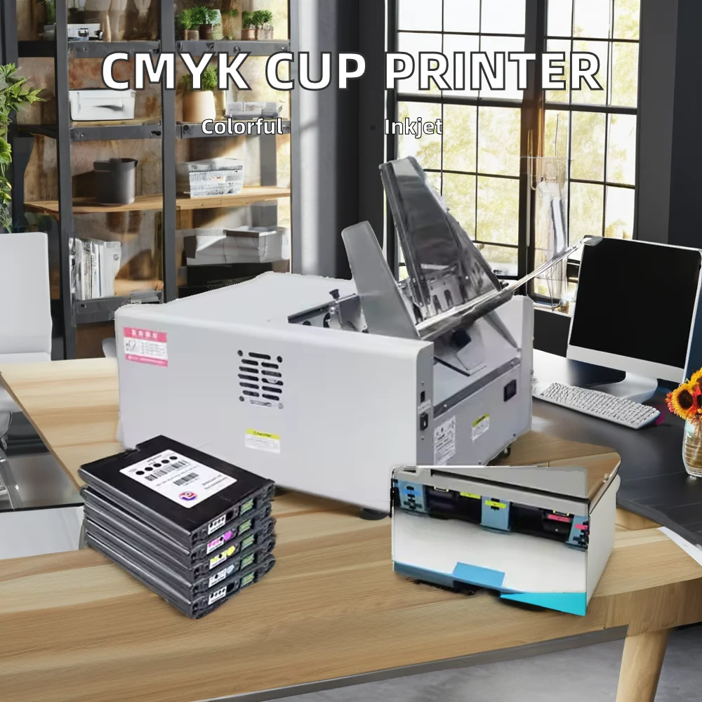 Memjet полноцветный струйный принтер CMYK автоматический для вентилятора и печати на бумажных стаканчиках новое состояние
