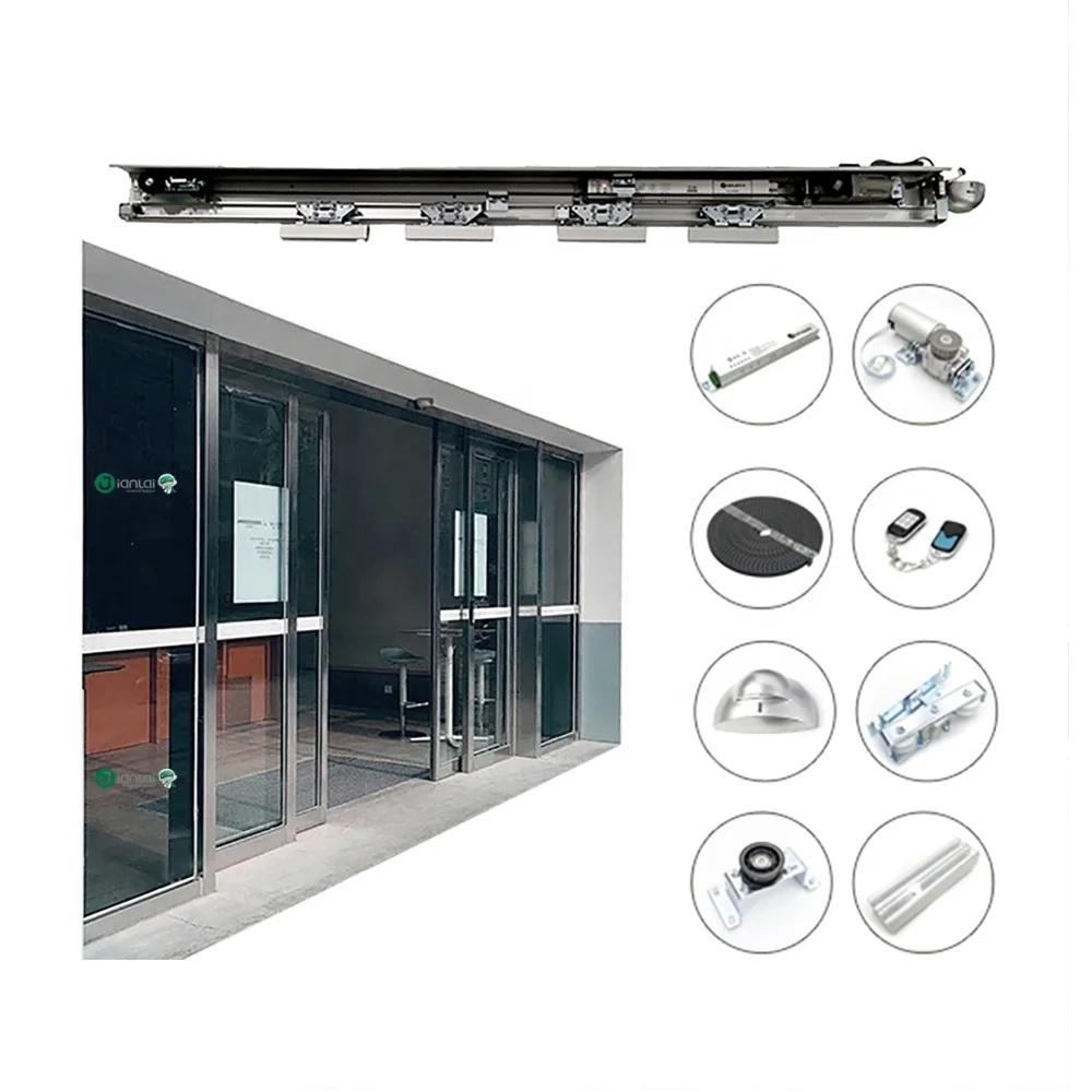 Office entrance security smart door operator remote control sensitive sensor sliding door system