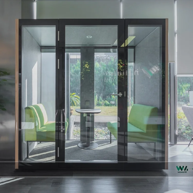 WEWORTH OEM privacy soundproof acoustic 4 person phone booth meeting office pod