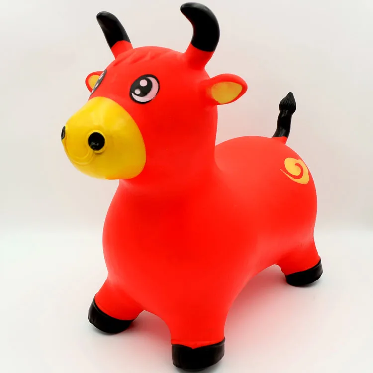 Hopping Animal Toy Inflatable Bouncy Horse Hopper with Pump for Kids Toddlers Jumping Ride