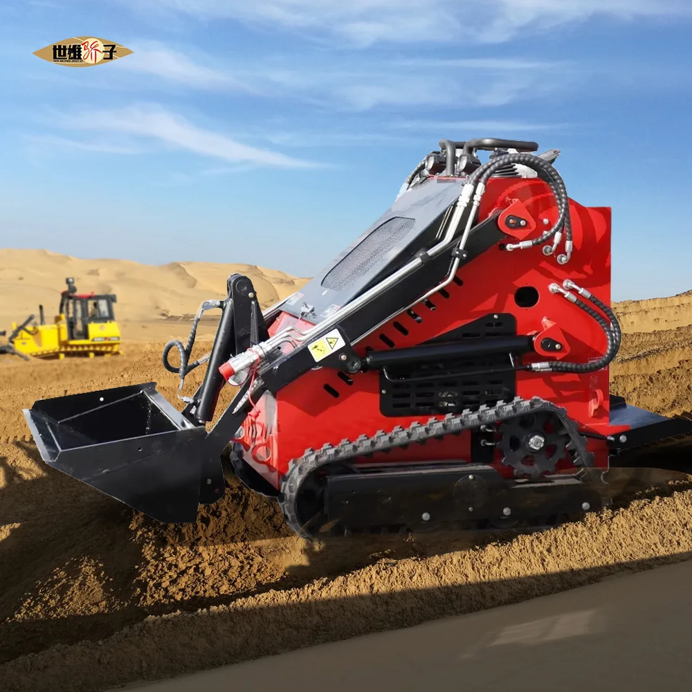 Mini Skid Steer Loader with EPA Certified Hydraulic System Gasoline Engine Farm Earth-Moving Hot Sale Bucket Attachment